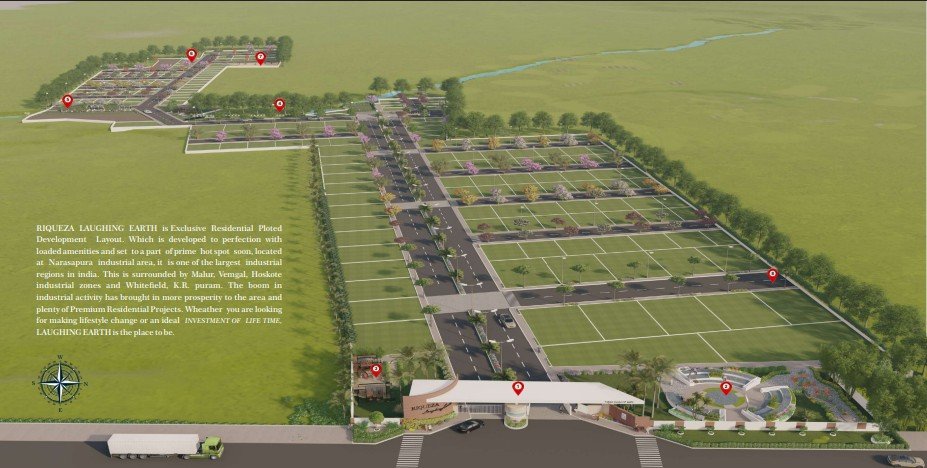 Riqueza Laughing Earth — Residential plots in Narasapura, Kolar District